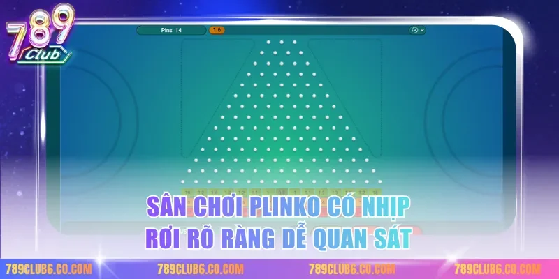 Sân chơi plinko có nhịp rơi rõ ràng dễ quan sát